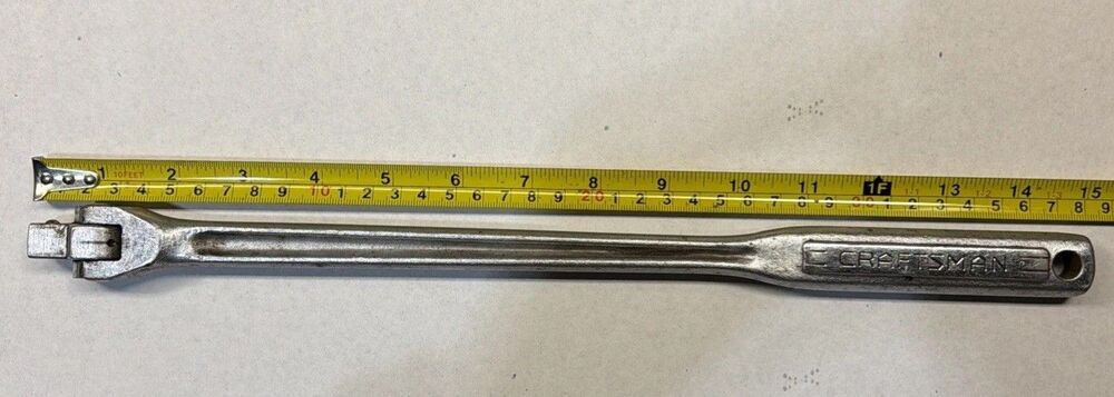 VINTAGE CRAFTSMAN 15 INCH 1/2 INCH DRIVE =V= BREAKER BAR Made In U.S.A.